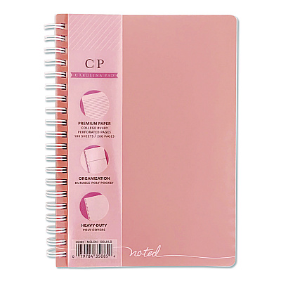 Carolina Pad Noted Personal Notebook, Medium/College Rule, Randomly Assorted Cover Color, (100) 7 x 5 Sheets (35083)