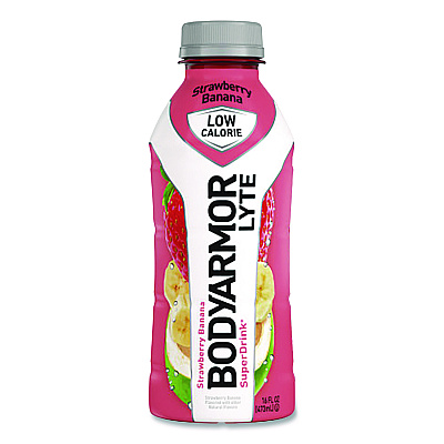 BodyArmor LYTE Sports Drink, Strawberry Banana, 16 oz Bottle, 12/Pack (411896)
