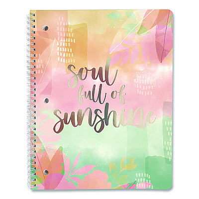 Carolina Pad Silver Lining Hardcover Journal, Medium/College Rule, Randomly Assorted Cover Color, (80) 10 x 8.5 Sheets (38430)