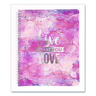 Carolina Pad Silver Lining Hardcover Journal, Medium/College Rule, Randomly Assorted Cover Color, (80) 10 x 8.5 Sheets (38430)