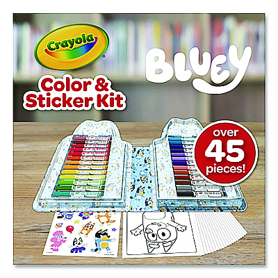 Crayola Bluey Color and Sticker Kit, Includes 26 Markers, Ages 5 and Up, 20 Pages (41235)