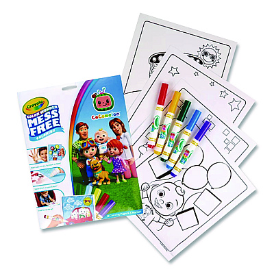 Crayola Cocomelon Color Wonder Kit, Includes Five Markers, Ages 3 and Up, 18 Pages (752788)