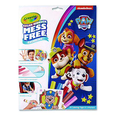 Crayola Nickelodeon Paw Patrol Color Wonder Kit, Includes Five Markers, Ages 3 and Up, 18 Pages (757007)