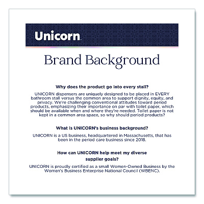 Unicorn Cotton Tampons, Regular, 60/Box, 6 Boxes/Carton (TOP08159)