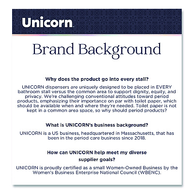Unicorn Cotton Maxi Pads with Wings, Regular Absorbency, 40 Pads/Cartridge, 6 Cartridges/Pack (TOP08197)