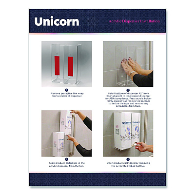 Unicorn Cotton Maxi Pads with Wings, Regular Absorbency, 40 Pads/Cartridge, 6 Cartridges/Pack (TOP08197)