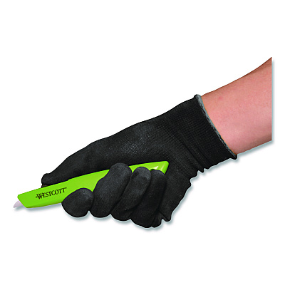 Westcott Full-Size Safety Cutter, ABS Handle, Green, 12/Pack (00659)