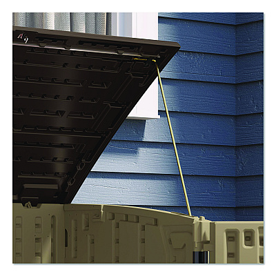 Suncast Horizontal Storage Shed, 4 ft 5" x 2 ft 8.5" x 3 ft 9.5", Sand/Slate (BMS3400X)