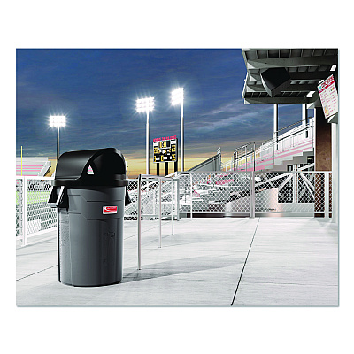 Suncast Commercial Dome Top Lid, 25" Diameter, Black, (DTTCU44)