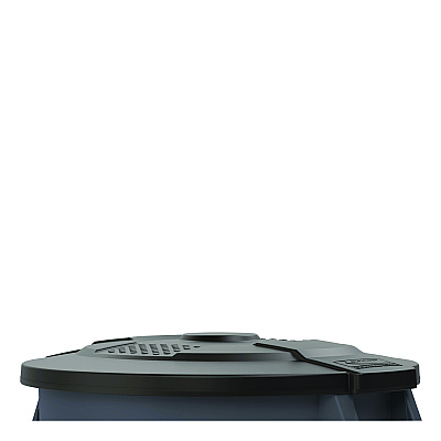 Suncast Commercial Utility Trash Can Lid for 44 gal Trash Can, 24.88" Diameter x 3", Black (TCU44GLIDD)