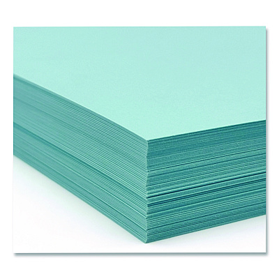 Lettermark Colors 30% Recycled Colored Paper, 20 lb Bond Weight, 8.5 x 14, Blue, 500/Ream (94286RM)