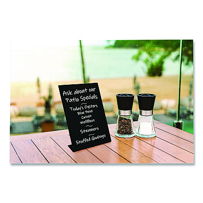 General Printing & Design Tabletop Chalkboard Signs, Black Surface, 4 x 6, 3/Pack (EGPHD0509S)