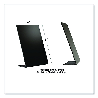 General Printing & Design Tabletop Chalkboard Signs, Black Surface, 4 x 6, 3/Pack (EGPHD0509S)