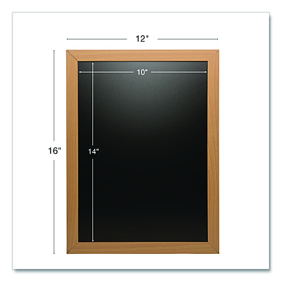 General Printing & Design Chalkboard Sign, Black Surface, Brown Frame, 12 x 16 (EGPHD0514S)