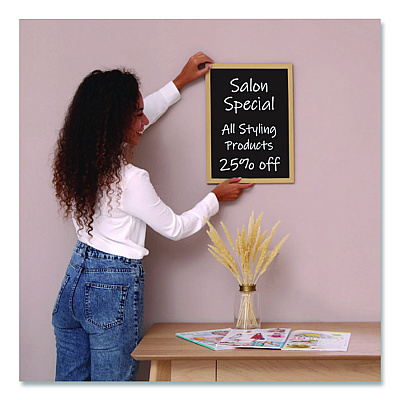 General Printing & Design Chalkboard Sign, Black Surface, Brown Frame, 12 x 16 (EGPHD0514S)