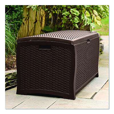Suncast Large Deck Box, 13.23 cu ft, 50" x 25.5" x 25.5", Java (DBW9200)