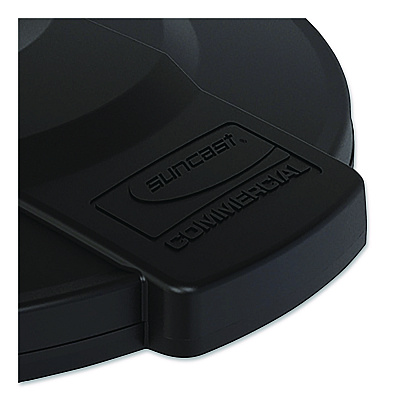 Suncast Commercial Utility Trash Can Lid for 20 gal Trash Can, 19.74" Diameter x 2.9", Black (TCU20GLIDD)