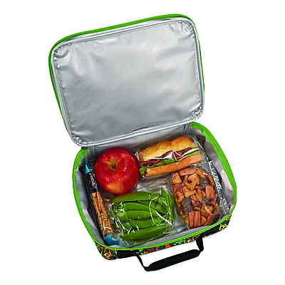 Thermos Minecraft Soft Lunch Box, 9.5" x 3.75" x 7.5", Green/Orange/Gray (K224055006ST)