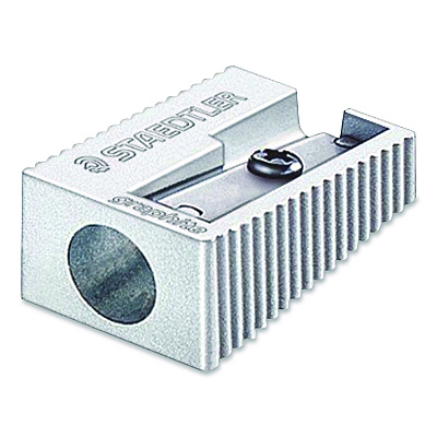 Staedtler Handheld Manual Pencil Sharpener, 2.95 x 4.72 x 0.79, Gray/Silver, 4/Pack (510581BKA6)