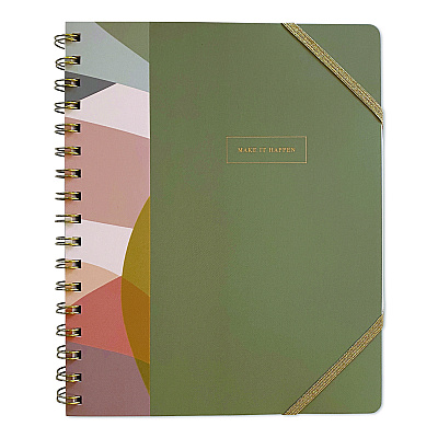 Carolina Pad Down to Earth Ideal Notebook, 3 Sections, Medium/College Rule, Randomly Assorted Cover Colors/Designs, (100) 8.75 x 7 Sheets (55041)