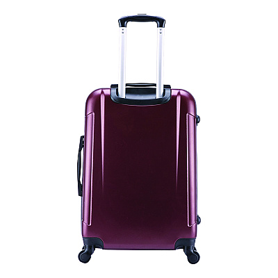 InUSA Luggage Pilot Hard Side Carry-On Suitcase, Four-Wheeled Spinner, 14.37 x 8.86 x 21.46, Wine (IUPIL00SWIN)