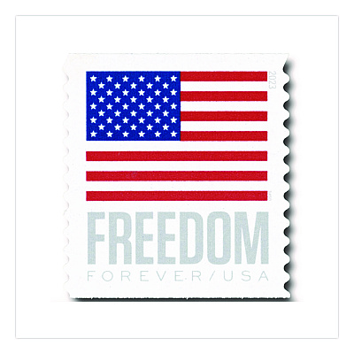 United States Postal Service First-Class Forever Stamps, U.S. Flag, 100/Roll (USPS4EVROLL)