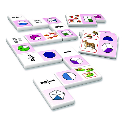 Junior Learning Inc Fraction Dominoes, 1 to 2 Players, Grades 3 to 7, 28 Pieces (485)