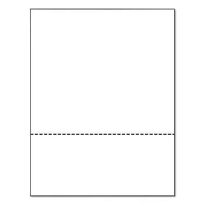 Printworks Perforated Paper, 92 Bright, Perforated 3.66" from Bottom, 8.5 x 11, White, 500 Sheets/Ream, 5 Reams/Carton (04124P)