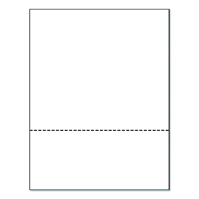 Printworks Perforated Paper, 92 Bright, Perforated 3.5" from Bottom, 8.5 x 11, White, 500 Sheets/Ream, 5 Reams/Carton (04128)