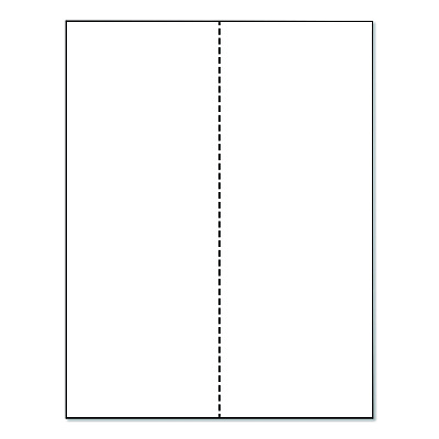 Printworks Perforated Paper, 92 Bright, Perforated 4.25" from Left, 8.5 x 11, White, 500 Sheets/Ream, 5 Reams/Carton (04339)
