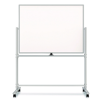 TRU RED Magnetic Steel Mobile Dry Erase Board, 4 ft x 3 ft, White Surface, Aluminum Frame (TR62619)