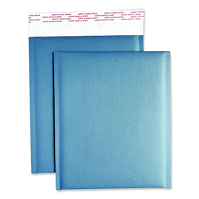 Happy Mail Self-Sealing Bubble Mailer, 8.5 x 11, Blue, 12/Pack (245157)