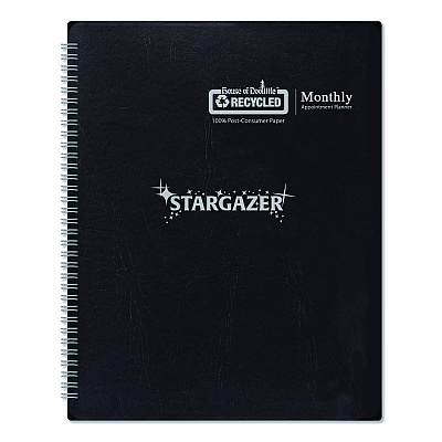 House of Doolittle Recycled Stargazer Monthly Planner, Stargazer Artwork, 11 x 7, Black Cover, 13-Month (Dec to Dec): 2026 (21602)