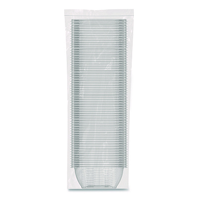 Dart Square Plastic Bowls, 12 oz, 8.5 x 8.5 x 2.64, Clear, Plastic, 63 Bowls/Sleeve, 8 Sleeves/Carton (C12SB)