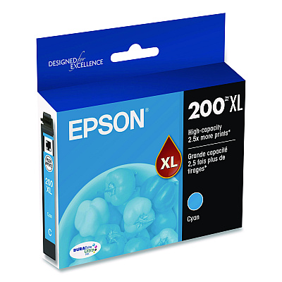 Epson T200XL220S (200XL) DURABrite Ultra High-Yield Ink, Cyan