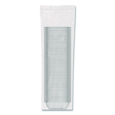 Dart Square Plastic Bowls, 8 oz, 8.5 x 8.5 x 1.51, Clear, Plastic, 63 Bowls/Sleeve, 8 Sleeves/Carton (C8SB)