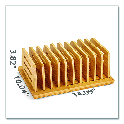 Officemate Bamboo Large File Sorter, 9 Sections, A6/A7/A8/A9/Legal/Letter/Tabloid Size Files, 14.09 x 10.04 x 3.82, Brown (71002)
