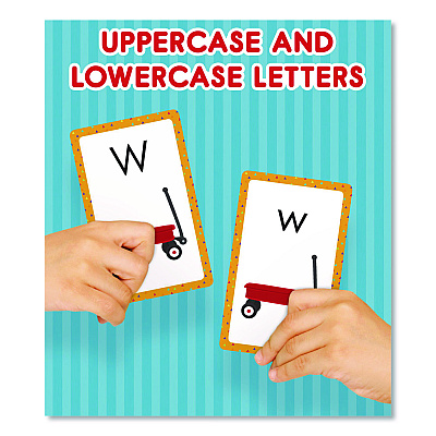Carson-Dellosa Education Alphabet Flash Cards, Grades Pre-K to 1, 3.25" x 5.25", Assorted Colors, 54 Cards (0769646794)