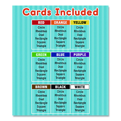 Carson-Dellosa Education Colors and Shapes Flash Cards, Grades Pre-K to 1, 3.25" x 5.25", Assorted Colors, 54 Cards (0769646891)