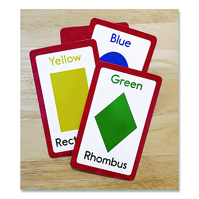Carson-Dellosa Education Colors and Shapes Flash Cards, Grades Pre-K to 1, 3.25" x 5.25", Assorted Colors, 54 Cards (0769646891)