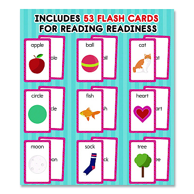 Carson-Dellosa Education First Words Flash Cards, Grades Pre-K to 1, 3.25" x 5.25", Assorted Colors, 54 Cards (0769647197)