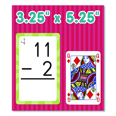 Carson-Dellosa Education Subtraction 0 to 12 Flash Cards, Grades 1 to 5, 3.25" x 5.25", Assorted Colors, 54 Cards (0769677215)