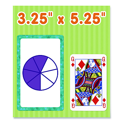 Carson-Dellosa Education Fractions Flash Cards, Grades 4 to 6, 3.25" x 5.25", Assorted Colors, 54 Cards (0769677339)