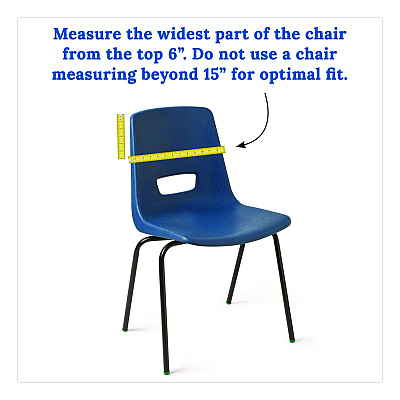 Carson-Dellosa Education Chairback Buddy for Student Chairs with a Back Width Up to 15", Medium, 15 x 1.5 x 19, Fabric, Blue/Yellow (158036)