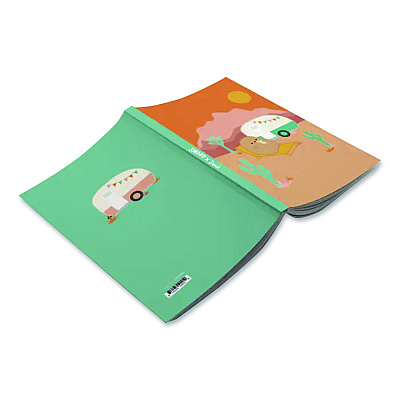 Denik Smoko Tayto Potato Joshua Tree Layflat Notebook, 1-Subject, Medium/College Rule, Tan/Orange/White Cover, (72) 8 x 5 Sheets (LFC1896L)