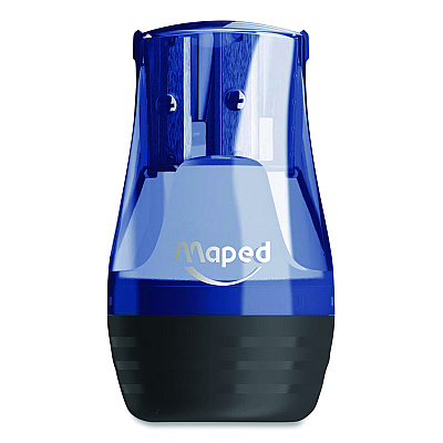 Maped Helix Tonic 2-Hole Canister Pencil Sharpener, 3.74 x 1.6 x 4.92, Randomly Assorted Colors (069149)