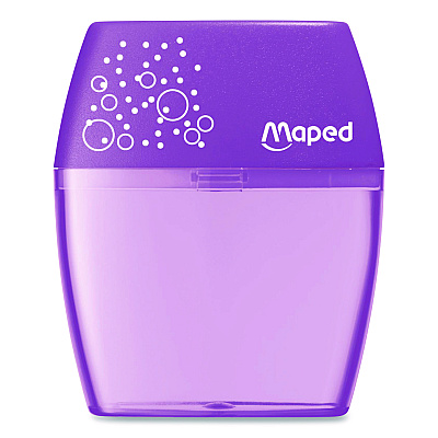 Maped Helix Shaker Two-Hole Canister Pencil Sharpener, 3.74 x 1.02 x 4.92, Randomly Assorted Color (634755)
