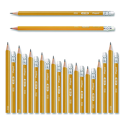 Maped Helix Essentials Triangular Pre-Sharpened Pencils, HB (#2), Black Lead, Yellow Barrel, 144/Box (851770ZT)