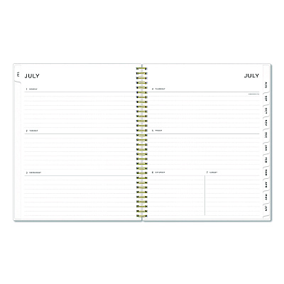 Blue Sky Ashley G Multicolor Smoke Academic Weekly/Monthly Planner, 11" x 8.5", Multicolor Cover, 12-Month (Jul-Jun): 2025 to 2026 (133681)
