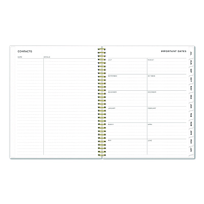 Blue Sky Ashley G Multicolor Smoke Academic Weekly/Monthly Planner, 11" x 8.5", Multicolor Cover, 12-Month (Jul-Jun): 2025 to 2026 (133681)